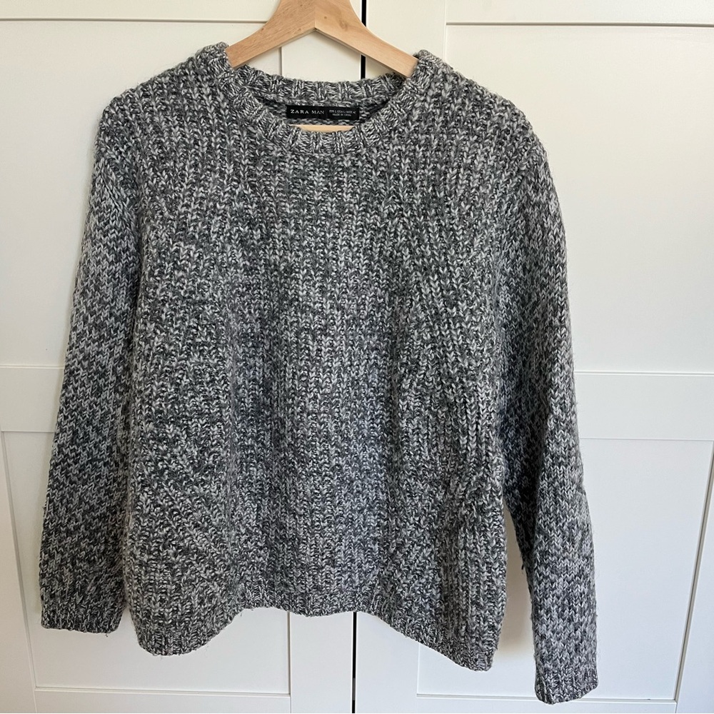Zara Gray Knit Men’s Sweater